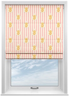 Petal & Block Bolli Stripe, Marigold - Twist&Fit Roman Blind